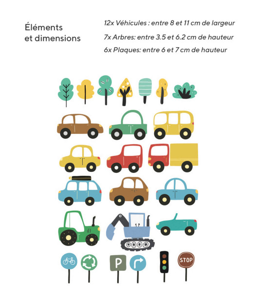 Sticker pour Chambre Bébé et Enfant - Voitures Déco chambre 2