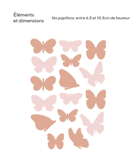 Sticker pour Chambre Bébé et Enfant - Papillons Déco chambre 2