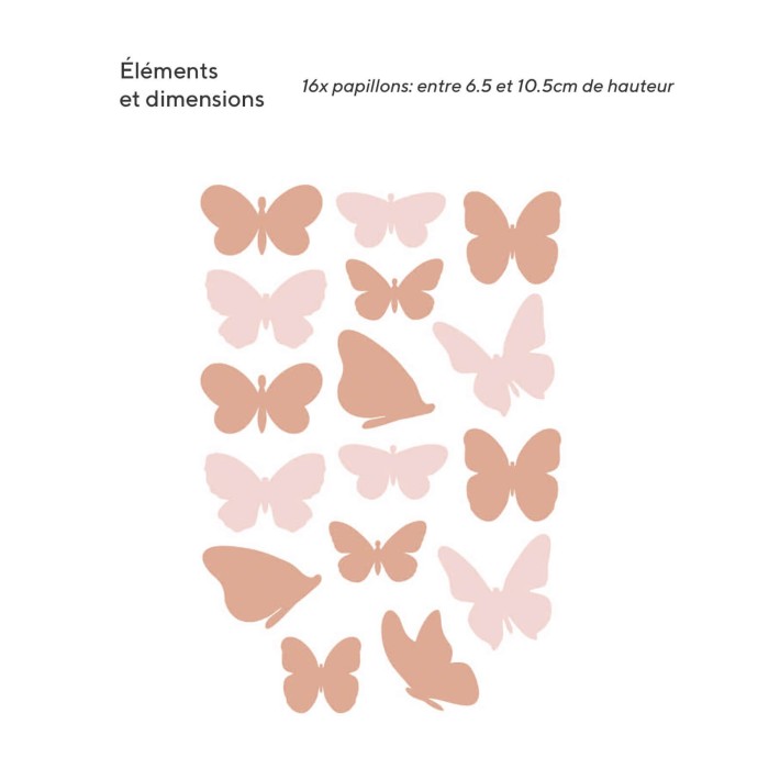 Sticker pour Chambre Bébé et Enfant - Papillons Déco chambre