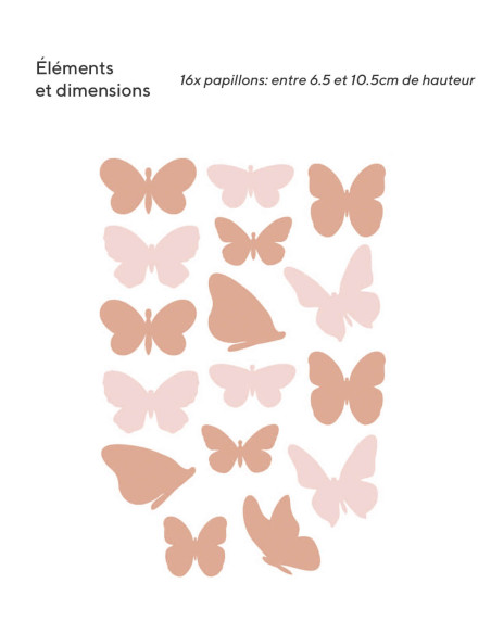 Sticker pour Chambre Bébé et Enfant - Papillons Déco chambre