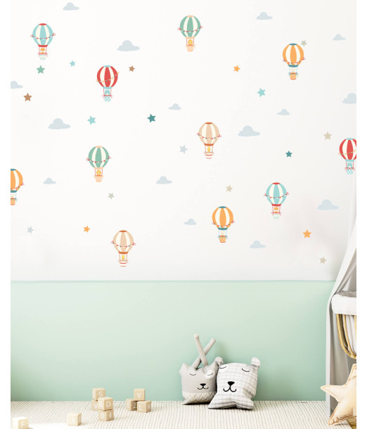 Sticker pour Chambre Bébé et Enfant - Montgolfières Déco