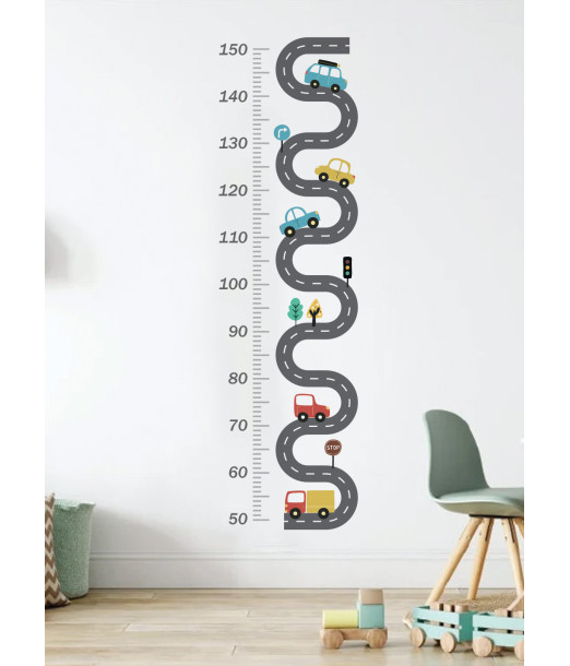 Sticker de Croissance pour Chambre Bébé et Enfant - Voitures
