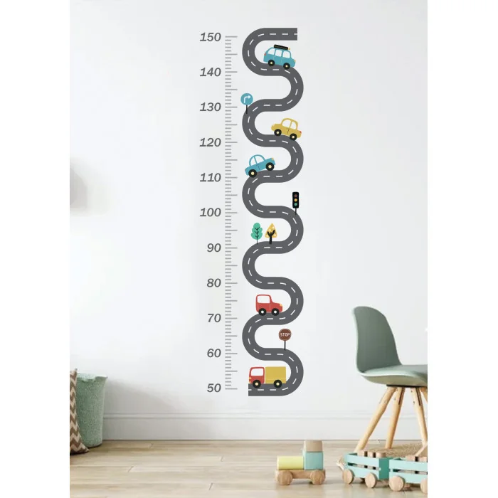 Sticker de Croissance pour Chambre Bébé et Enfant - Voitures