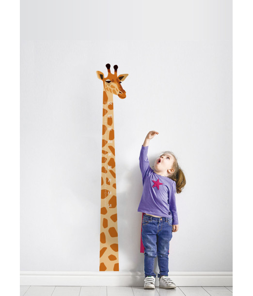 Sticker de Croissance pour Chambre Bébé et Enfant - Girafe Déco