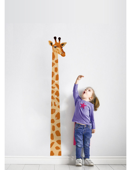Sticker de Croissance pour Chambre Bébé et Enfant - Girafe Déco
