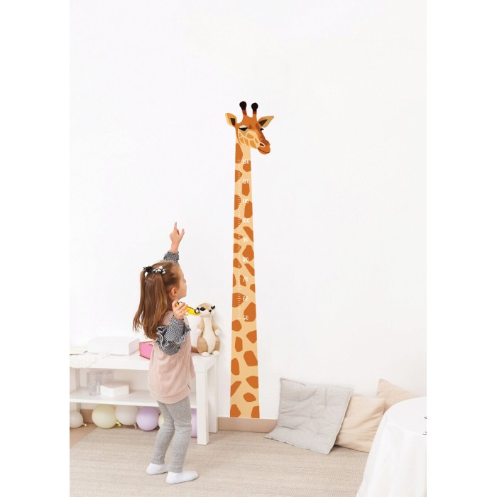 Sticker de Croissance pour Chambre Bébé et Enfant - Girafe Déco