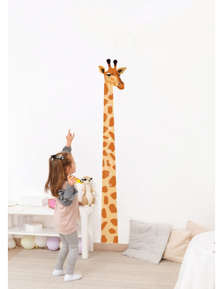 Sticker de Croissance pour Chambre Bébé et Enfant - Girafe Déco