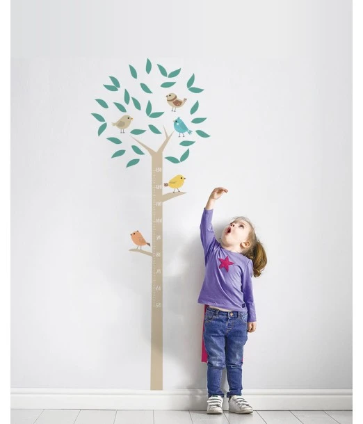 Growth chart sticker for baby and child room - Tree