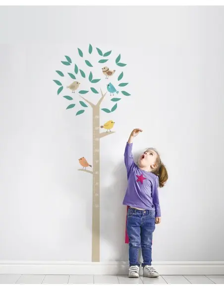 Growth chart sticker for baby and child room - Tree