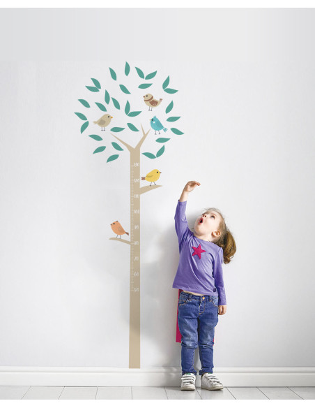 Sticker de Croissance pour Chambre Bébé et Enfant - Arbre Déco