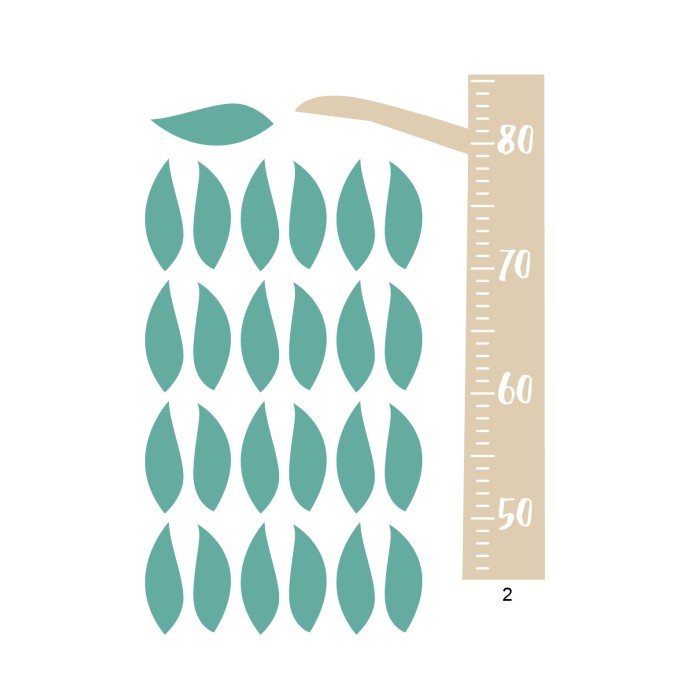 Sticker de Croissance pour Chambre Bébé et Enfant - Arbre Déco