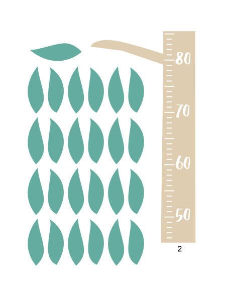 Sticker de Croissance pour Chambre Bébé et Enfant - Arbre Déco
