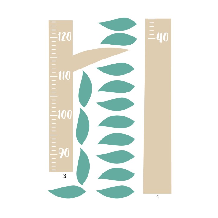Sticker de Croissance pour Chambre Bébé et Enfant - Arbre Déco