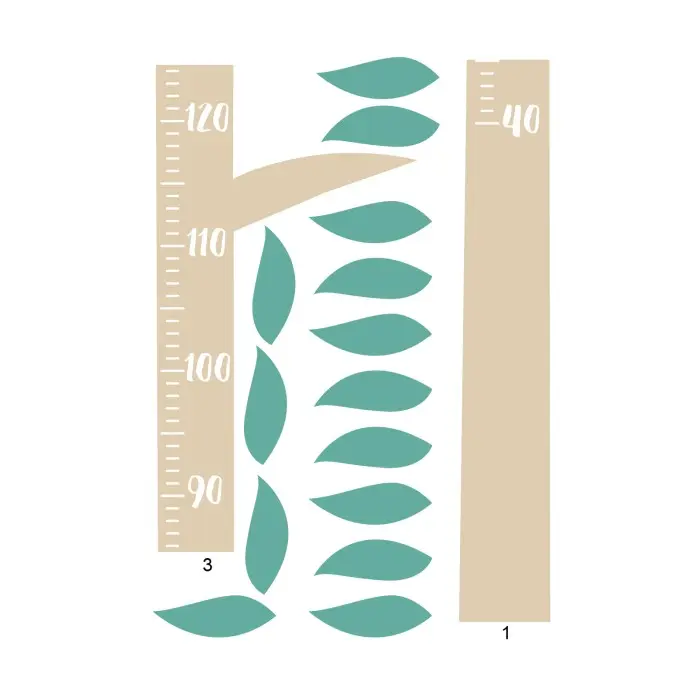 Sticker de Croissance pour Chambre Bébé et Enfant - Arbre Déco