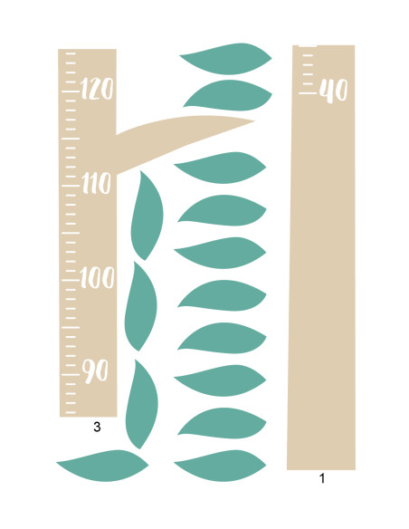 Sticker de Croissance pour Chambre Bébé et Enfant - Arbre Déco
