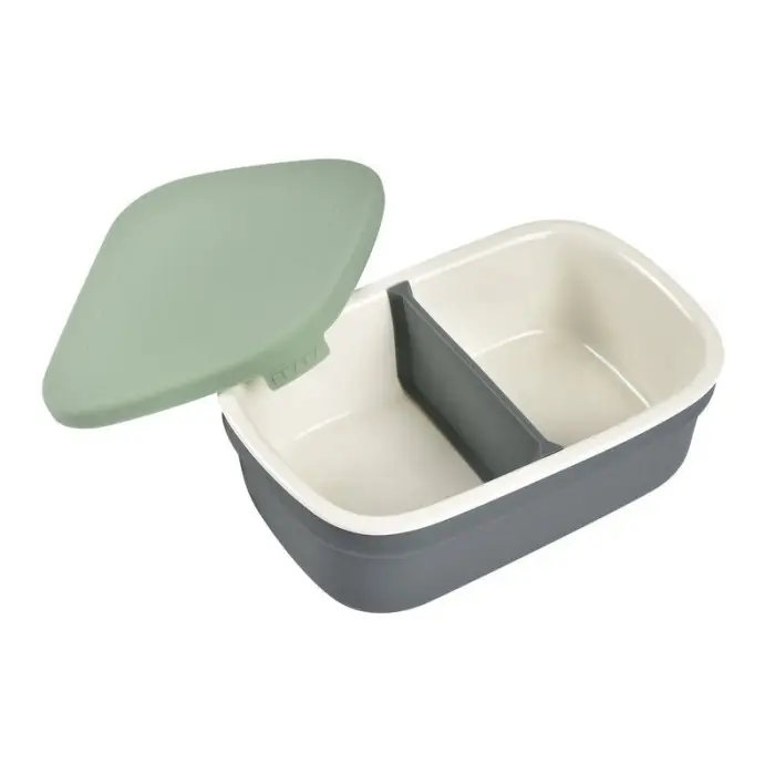 Béaba Boîte repas céramique Gris minéral/Vert sauge 4m+