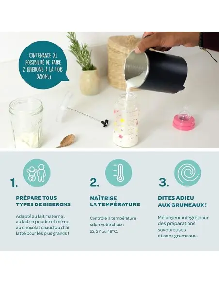 Béaba Milk Prep Préparateur de Biberons et Boissons Lactées et
