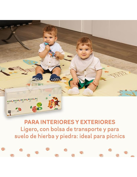 MS Innovaciones Tapis de jeu pour bébé XXL Double face Pliable