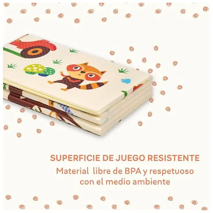 MS Innovaciones Tapis de jeu pour bébé XXL Double face Pliable