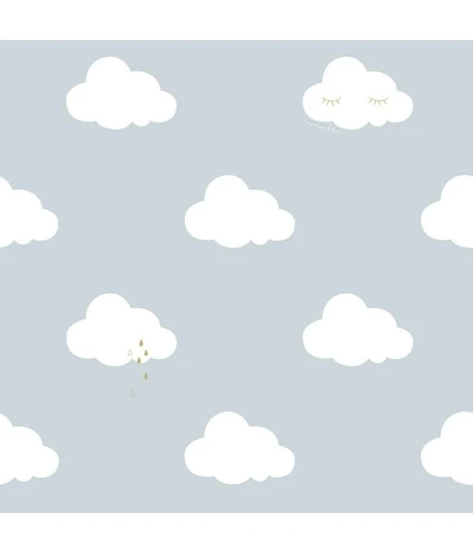Wallpaper for child's bedroom 230 g/m² vinyl - Blue Cloud