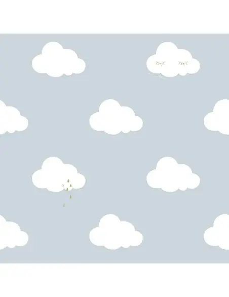 Wallpaper for child's bedroom 230 g/m² vinyl - Blue Cloud
