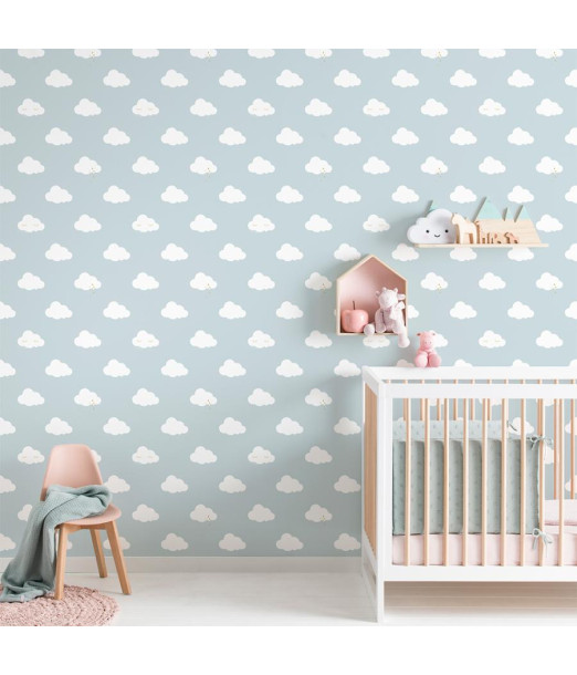 Papier Peint pour Chambre d'enfant 230 g/m² en Vinyle - Nuage 2