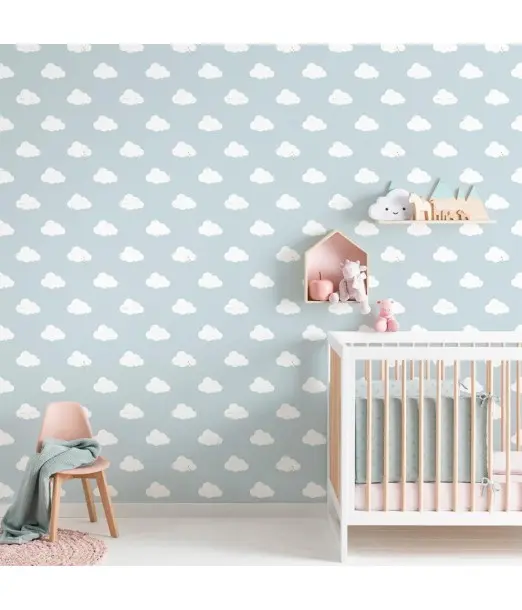 Papier Peint pour Chambre d'enfant 230 g/m² en Vinyle - Nuage 2