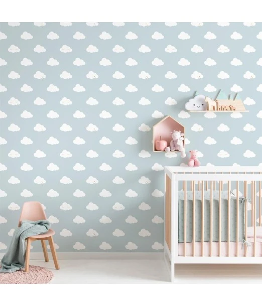 Wallpaper for child's bedroom 230 g/m² vinyl - Blue Cloud 2