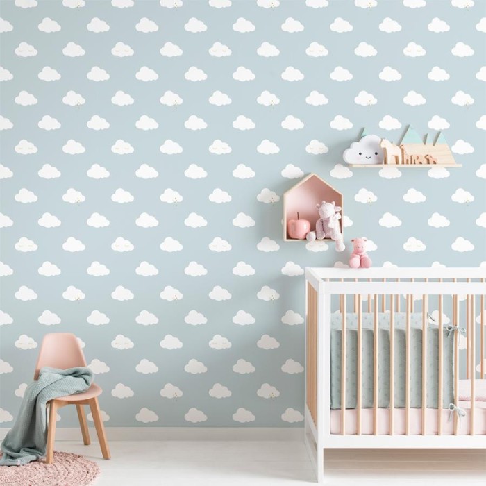 Papier Peint pour Chambre d'enfant 230 g/m² en Vinyle - Nuage