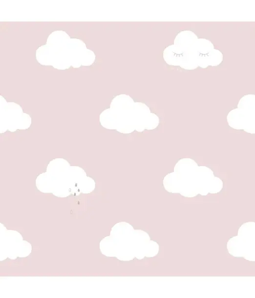 Papier Peint pour Chambre d'enfant 230 g/m² en Vinyle - Nuage