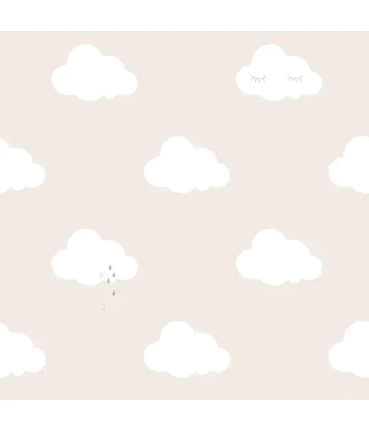 Papier Peint pour Chambre d'enfant 230 g/m² en Vinyle - Nuage