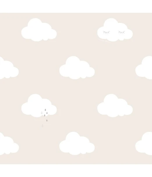 Wallpaper for child's room 230 g/m² vinyl — Beige Cloud