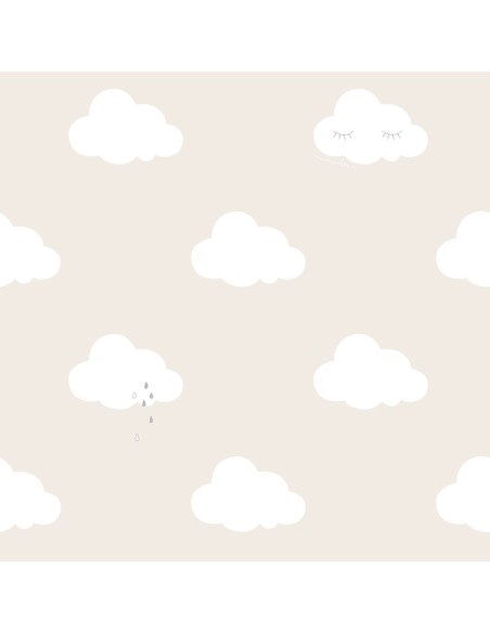 Papier Peint pour Chambre d'enfant 230 g/m² en Vinyle - Nuage
