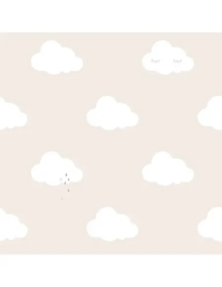 Wallpaper for child's room 230 g/m² vinyl — Beige Cloud