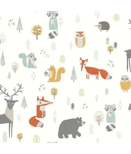 Vinyl wallpaper for children's bedroom 230 g/m² - animals