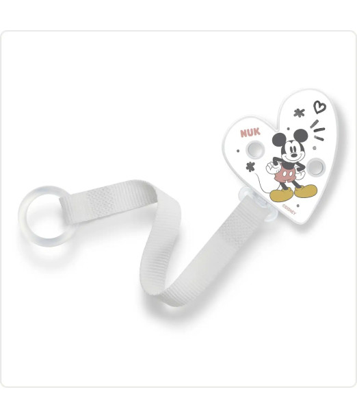 NUK Attache sucette universelle ruban - Bande Mickey Mouse