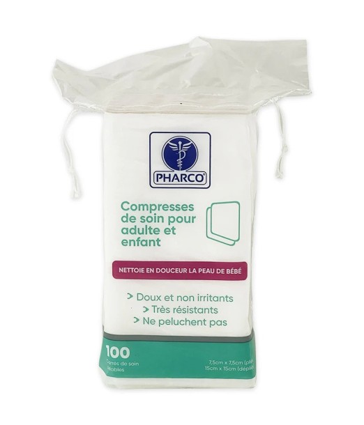 Carrés de soin Visage & Corps 100 unités - Coton carré non
