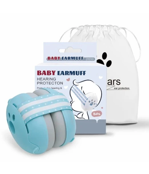 Protective baby noise-reduction helmet, adjustable with cover, from 0 months
