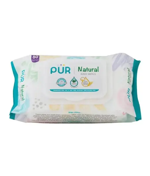 Pür Lingettes à l'eau 80 unités Lingettes - Pür Maroc