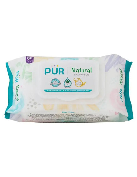 Pür Lingettes à l'eau 80 unités Lingettes - Pür Maroc