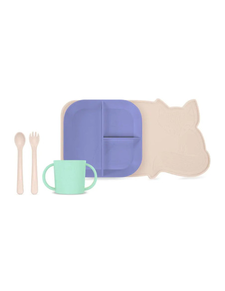 Miniland Coffret Repas Coucher du Soleil Vaisselle bébé -