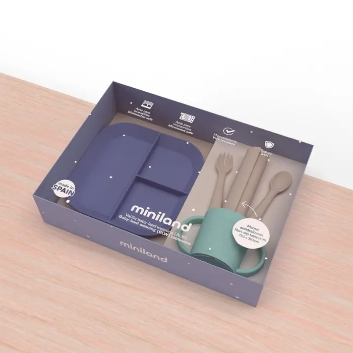 Miniland Coffret Repas Coucher du Soleil Vaisselle bébé -