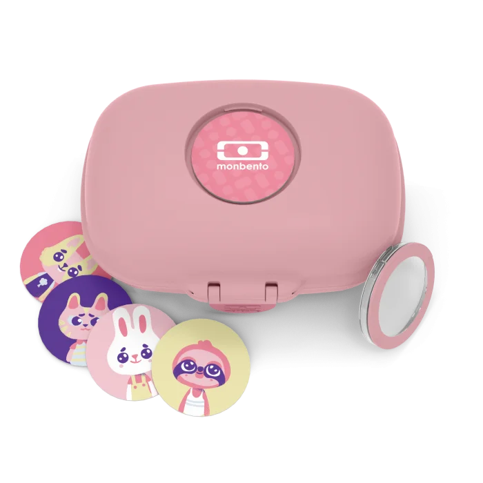 Monbento Boîte à goûter pour enfants sans BPA Gram – Rose blush