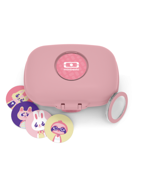 Monbento Boîte à goûter pour enfants sans BPA Gram – Rose blush