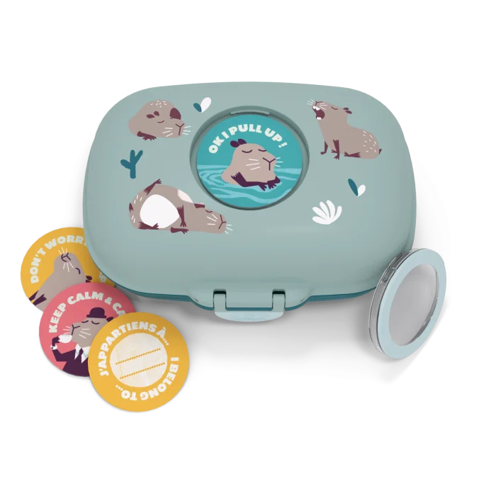 Monbento Boîte à goûter pour enfants sans BPA Gram – Bleu capy
