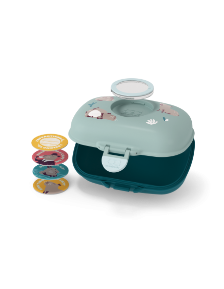 Monbento Boîte à goûter pour enfants sans BPA Gram – Bleu capy