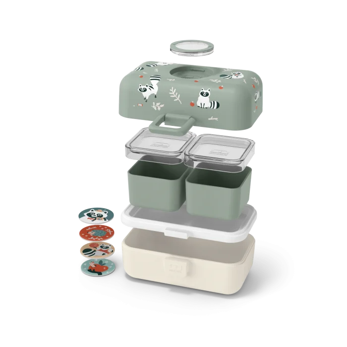 Monbento Lunch box pour enfants sans BPA Tresor – Raccoon Lunch