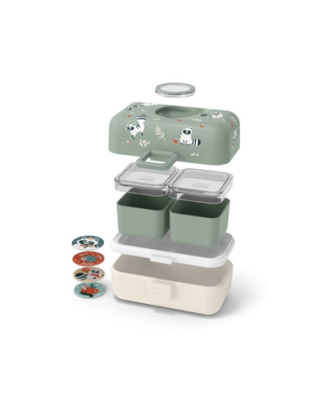 Monbento Lunch box pour enfants sans BPA Tresor – Raccoon Lunch
