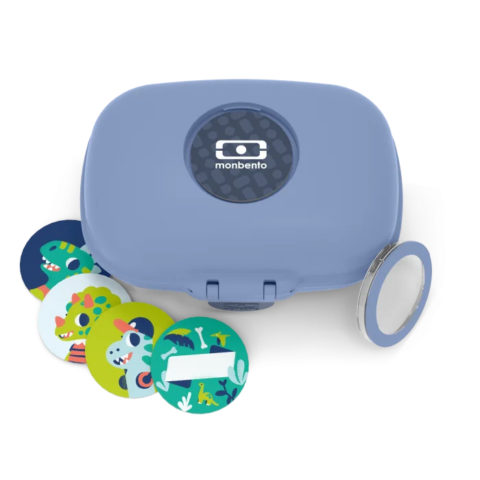 Monbento Boîte à goûter pour enfants sans BPA Gram – Bleu