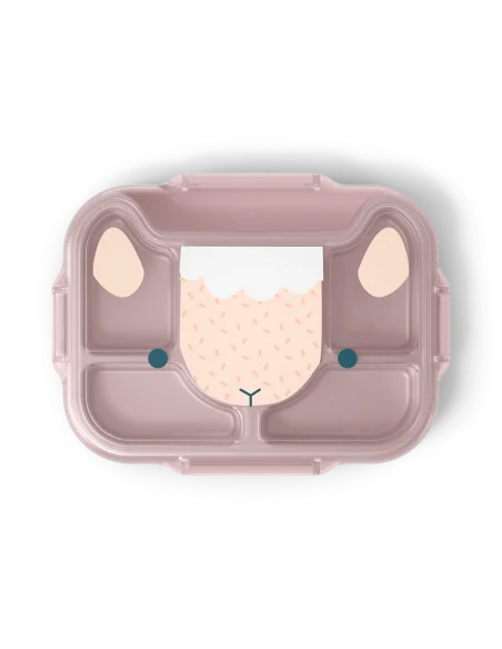 Monbento Lunch box children's compartmented tray Wonder – Pink sheep — photo 2
